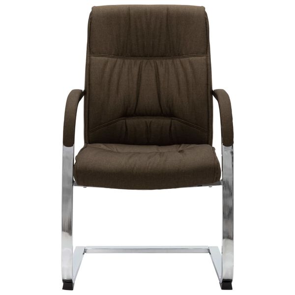 vidaXL biroja krēsls, brūns audums