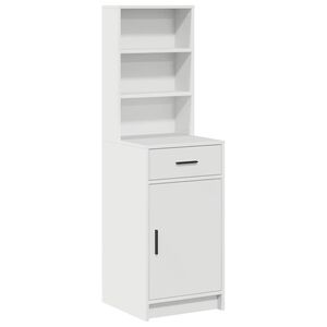vidaXL Augstais skapītis Balts 40 x 40,5 x 135 cm Inženierijas koks