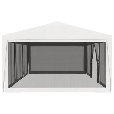 vidaXL svinību telts ar 4 sieta sienām, 4x9 m, balta