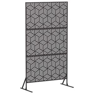 vidaXL Privātuma ekrāns 100 x 50 x 180 cm Tērauds Melns