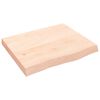 vidaXL vannasistabas virsma, 60x50x(2-6) cm, neapstrādāts masīvkoks