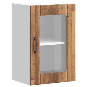 vidaXL virtuves sienas skapis ar stikla durvīm "Lucca" Old Wood