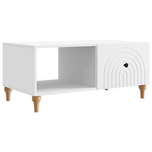 vidaXL Kafijas galdiņ&scaron; Balts 90 x 50 x 40 cm Inženierijas koks