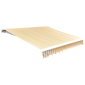 vidaXL nojumes maiņas jumts, dzeltens un balts, 280x245 cm, poliesters