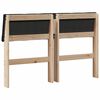vidaXL Mīkstināts gultas galvgalis Melna 120 cm Ciets priedes koks