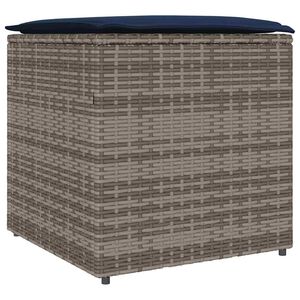 vidaXL Spilvenu kaste ar uzglabā&scaron;anu Pelēka 50 x 50 x 50 cm poliratāns
