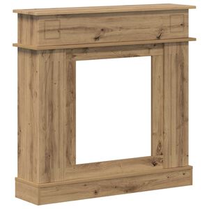 vidaXL Kamīna rāmis Artisan Ozols 102 x 26 x 100 cm Inženierijas koks