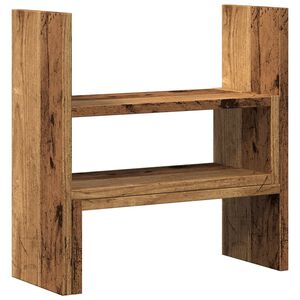 vidaXL galda organizators, regulējams, veca koka, 40x17x41 cm