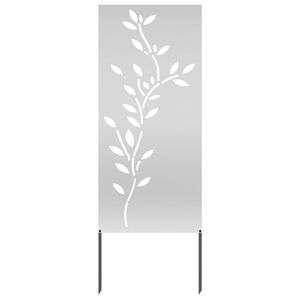 vidaXL Dārza privātuma ekrāns Sudraba 50 x 140 cm Cinkots tērauds