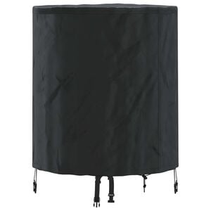 vidaXL Galda vāks 62 x 62 x 70 cm audums Apaļ&scaron; Ūdensizturīgs Melna