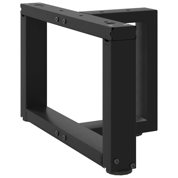 vidaXL kafijas galdiņa kājas, 2 gab., T-veida, melnas, 40x25x(30-31) cm, tērauds