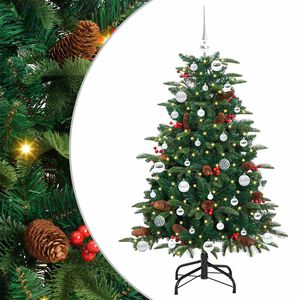 vidaXL Mākslīgā Ziemassvētku eglīte su 150 LED ar statīvu Zaļa 150 cm