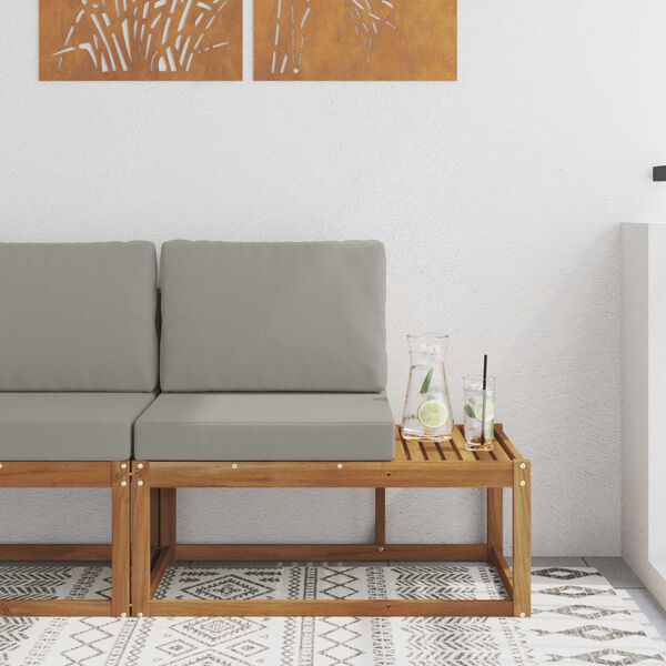 vidaXL Āra galējais dīvāns Dabiska 91 x 63 x 73 cm Cietā akācijas koks