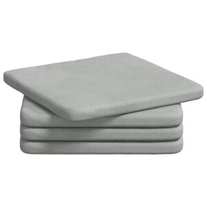 vidaXL Sēdvietas spilventiņi 4 pcs Gai&scaron;i pelēks 40 x 40 x 3 cm Samts