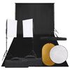 vidaXL fotostudijas komplekts &ndash; gaismas, fons, reflektors