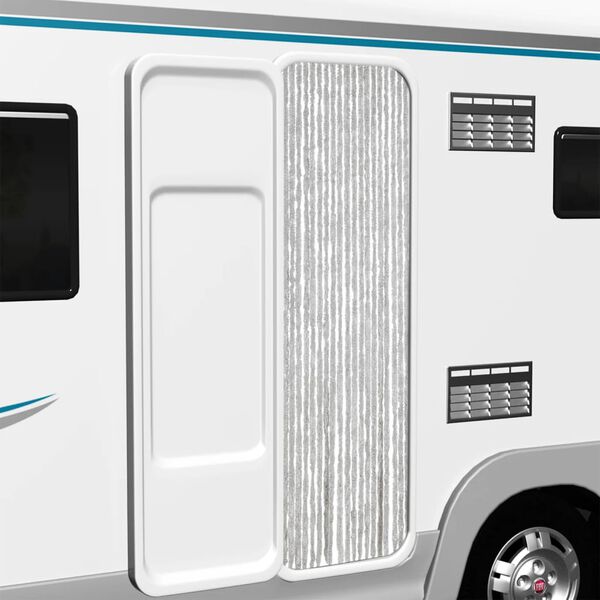 vidaXL kukaiņu aizkars, pelēks, 56x185 cm, šenils