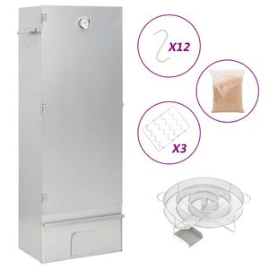 vidaXL kūpinātava ar aukstās kūpinā&scaron;anas funkciju, cinkots tērauds