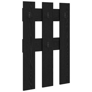 vidaXL Sienas pakaramais ar uzglabā&scaron;anu Melns ozolkoks 65 x 3 x 100 cm