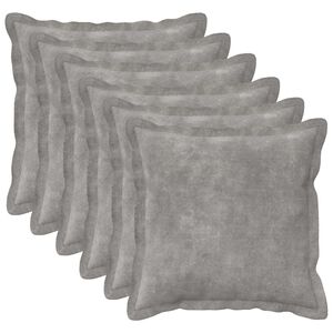 vidaXL Spilvenu pārvalks 6 gab. HOUTEN Gai&scaron;i pelēka 30 x 30 cm