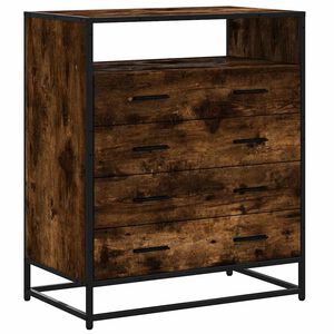vidaXL atvilktņu plaukts, ozolkoks, 70x41x83,5 cm, inženierijas koks