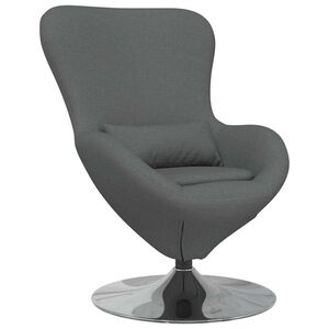 vidaXL Olu krēsls Tum&scaron;i pelēks 63 x 73 x 90 cm audums