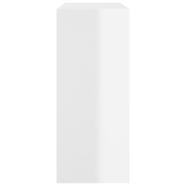 vidaXL grāmatu plaukts, aizslietnis, spīdīgi balts, 80x30x72 cm