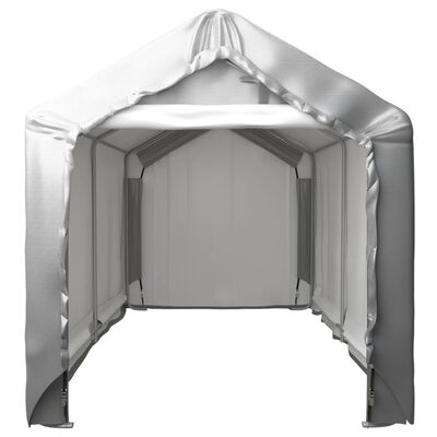 vidaXL uzglabāšanas telts, 180x300 cm, pelēka, tērauds