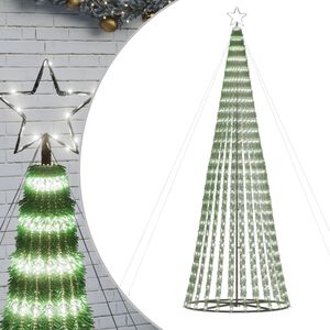 vidaXL LED Ziemassvētku eglīte 688 LED Auksti Balts 300 cm