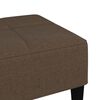 vidaXL 2-vietīga dīvāngulta ar soliņu, brūns mikro&scaron;ķiedras audums