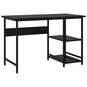 vidaXL datorgalds, melns, 105x50x72 cm, MDF un metāls