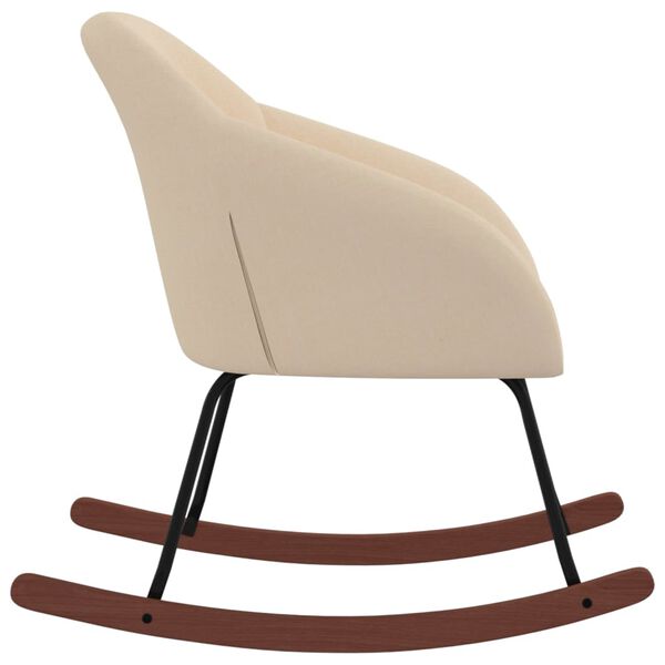 vidaXL &scaron;ūpuļkrēsls, krēmkrāsas audums