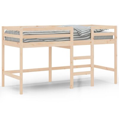 vidaXL bērnu gulta ar trepēm, 80x200 cm, priedes masīvkoks