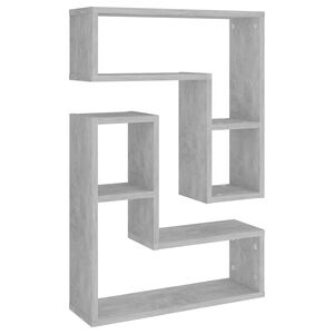 vidaXL sienas plaukti, 2 gab. 50x15x50cm betonpelēki inženierijas koks