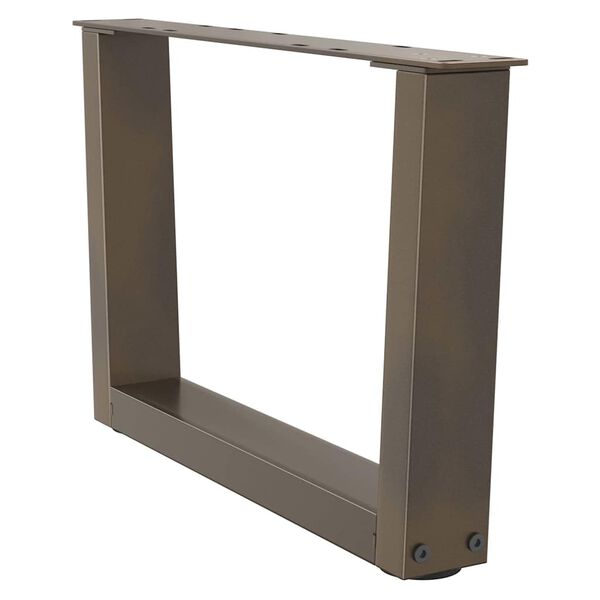 vidaXL kafijas galdiņa kājas, 2 gab., V-veida, dabīgs tērauds, 60x(30-31,3) cm