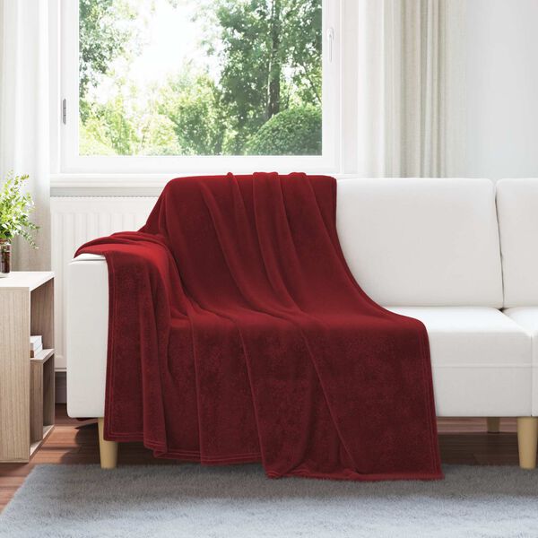 vidaXL Pledu segas 6 pcs Bordo sarkans 150 x 200 cm Flīss