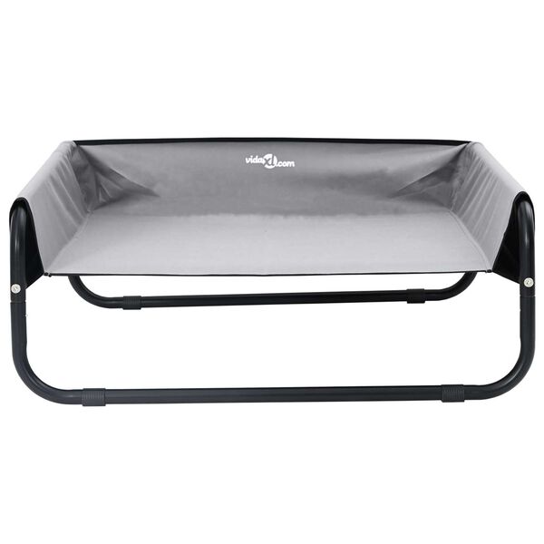 vidaXL Suņu gulta Gai&scaron;i pelēks 70 x 70 x 28,5 cm Tērauds