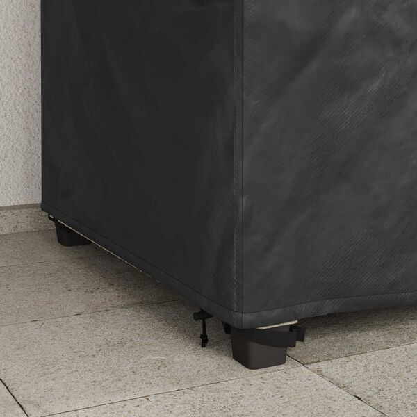 vidaXL Dārza krēsla vāks Melna 90 x 90 x 50 / 75 cm 600D Oksforda audums