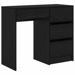 vidaXL Galds Melns ozolkoks Inženierijas koks 90 x 37.5 x 75 cm