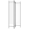 vidaXL 3-paneļu istabas aizslietnis, 120x200 cm, balts audums
