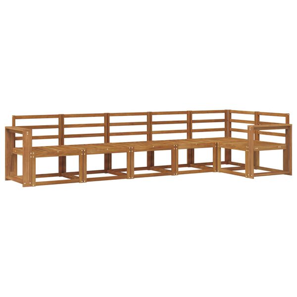 vidaXL Āra dīvānu komplekts 6 pcs Dabiska Cietā akācijas koks