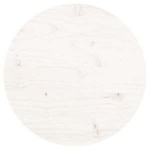 vidaXL galda virsma, balta, Ø30x3 cm, apaļa, priedes masīvkoks