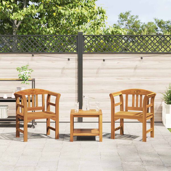 vidaXL sols ar spilvenu Dabīgā eļļas apdare 68,5 x 46 x 82,5 cm