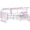 vidaXL 4-daļīgs dārza atpūtas mēbeļu komplekts, balts priedes koks