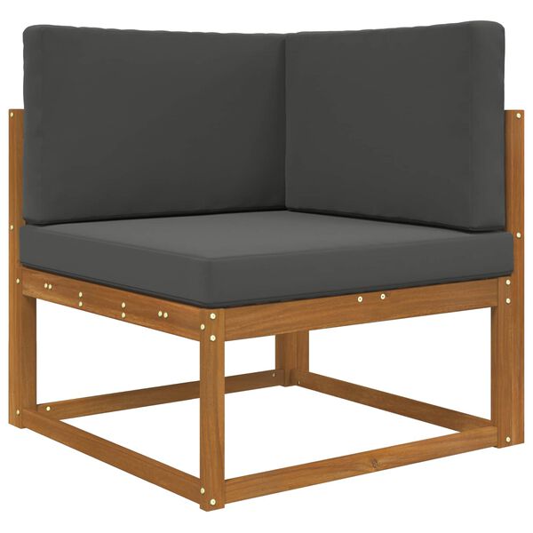 vidaXL Āra dīvāna spilvens 3 pcs Antracīts Poliesters