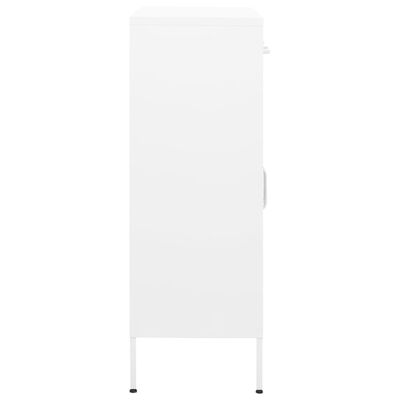 vidaXL skapītis, 80x35x101,5 cm, tērauds, balts