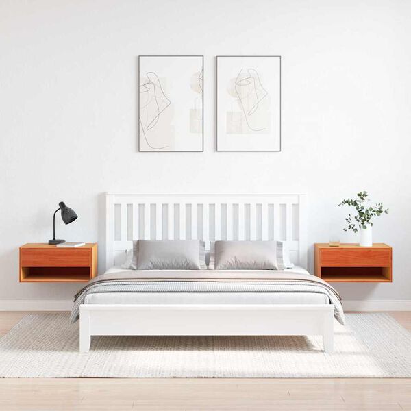 vidaXL Naktsgaldiņ&scaron; ar atvilktni 2 pcs Vaks brūns 50 x 32,5 x 24 cm