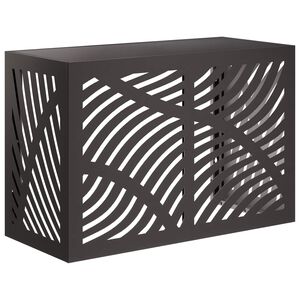 vidaXL Gaisa kondicioniera pārsegs Melns 90 x 40 x 60 cm Tērauds