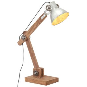 vidaXL galda lampa, industriāls dizains, sudrabaina, 58x18x90 cm, E27