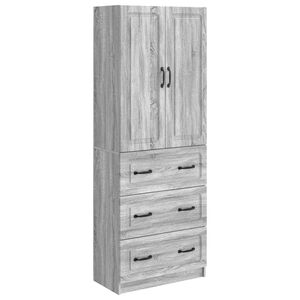vidaXL Skapju komplekts 2 pcs Pelēks Sonoma 66 x 34,5 x 87 cm