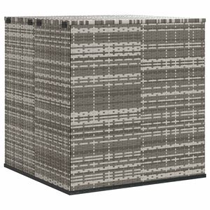 vidaXL dārza spilvenu kaste, 100x97,5x104 cm, pelēka PE rotangpalma